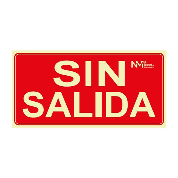 S. SIN SALIDA  PVC 1 MM CLASE A 320X160