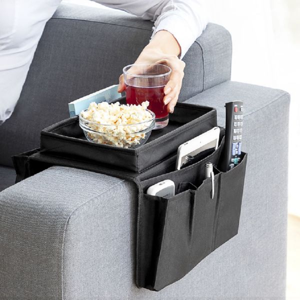 Bandeja para sofa, organizador de mandos