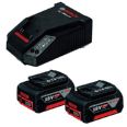 KIT BATERIA BOSCH GBA 18V 4,0Ah M-C (2 BAT. + CARGADOR)